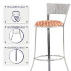 Kit De Mesa Bistrô Com Tampo De Vidro Redondo 4 Banquetas Em