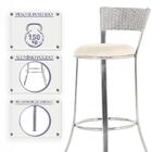 Kit De Mesa Bistrô Com Tampo De Vidro Redondo 4 Banquetas Em