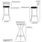 Kit De Mesa Bistrô Com Tampo De Vidro Redondo 4 Banquetas Em