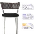 Kit De Mesa Bistrô Com Tampo De Vidro Redondo 4 Banquetas Em