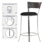 Kit De Mesa Bistrô Com Tampo De Vidro Redondo 4 Banquetas Em