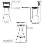 Kit De Mesa Bistrô Com Tampo De Vidro Redondo 4 Banquetas Em