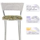 Kit De Mesa Bistrô Com Tampo De Vidro Redondo 4 Banquetas Em