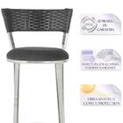 Kit De Mesa Bistrô Com Tampo De Vidro Redondo 4 Banquetas Em