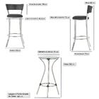 Kit De Mesa Bistrô Com Tampo De Vidro Redondo 4 Banquetas Em