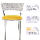 Kit De Mesa Bistrô Com Tampo De Vidro Redondo 4 Banquetas Em