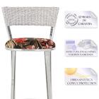 Kit De Mesa Bistrô Com Tampo De Vidro Redondo 4 Banquetas Em