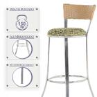 Kit De Mesa Bistrô Com Tampo De Vidro Redondo 4 Banquetas Em