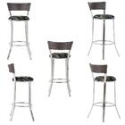 Kit De Mesa Bistrô Com Tampo De Vidro Redondo 4 Banquetas Em