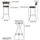 Kit De Mesa Bistrô Com Tampo De Vidro Redondo 4 Banquetas Em