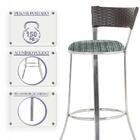 Kit De Mesa Bistrô Com Tampo De Vidro Redondo 4 Banquetas Em