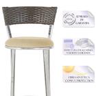 Kit De Mesa Bistrô Com Tampo De Vidro Redondo 4 Banquetas Em