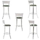 Kit De Mesa Bistrô Com Tampo De Vidro Redondo 4 Banquetas Em