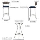 Kit De Mesa Bistrô Com Tampo De Vidro Redondo 4 Banquetas Em