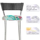 Kit De Mesa Bistrô Com Tampo De Vidro Redondo 4 Banquetas Em