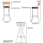 Kit De Mesa Bistrô Com Tampo De Vidro Redondo 4 Banquetas Em