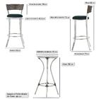 Kit De Mesa Bistrô Com Tampo De Vidro Redondo 4 Banquetas Em