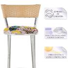 Kit De Mesa Bistrô Com Tampo De Vidro Redondo 4 Banquetas Em