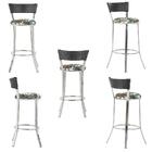 Kit De Mesa Bistrô Com Tampo De Vidro Redondo 4 Banquetas Em