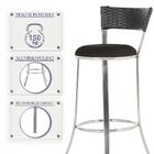 Kit De Mesa Bistrô Com Tampo De Vidro Redondo 4 Banquetas Em