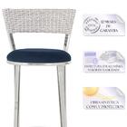 Kit De Mesa Bistrô Com Tampo De Vidro Redondo 4 Banquetas Em