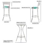 Kit De Mesa Bistrô Com Tampo De Vidro Redondo 4 Banquetas Em