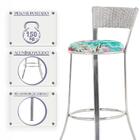 Kit De Mesa Bistrô Com Tampo De Vidro Redondo 4 Banquetas Em