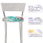 Kit De Mesa Bistrô Com Tampo De Vidro Redondo 4 Banquetas Em