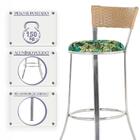 Kit De Mesa Bistrô Com Tampo De Vidro Redondo 4 Banquetas Em