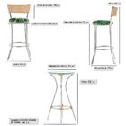 Kit De Mesa Bistrô Com Tampo De Vidro Redondo 4 Banquetas Em