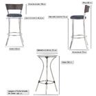 Kit De Mesa Bistrô Com Tampo De Vidro Redondo 4 Banquetas Em