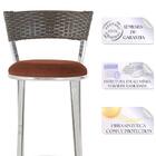 Kit De Mesa Bistrô Com Tampo De Vidro Redondo 4 Banquetas Em