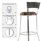 Kit De Mesa Bistrô Com Tampo De Vidro Redondo 4 Banquetas Em