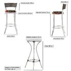 Kit De Mesa Bistrô Com Tampo De Vidro Redondo 4 Banquetas Em