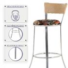 Kit De Mesa Bistrô Com Tampo De Vidro Redondo 4 Banquetas Em