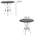 Kit De Mesa Com 4 Cadeiras Em Aluminio E Fibra (cadeiras Toqu