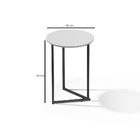 Kit De Mesinha Redonda Jade Pé De Aço Estilo Moderno Luxo