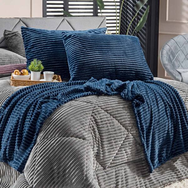 Kit De Peseira Canelada Denver C/ Fronhas 03 Peças - Tecido C