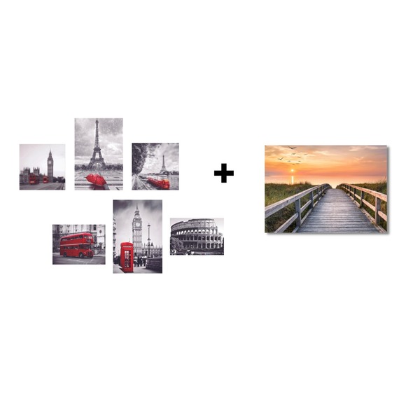 Kit De Placa Europa+ Entardecer No Mar 30x45