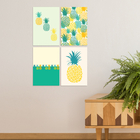 Kit de Placas Abacaxi Mesclados 4un 20x30cm