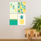 Kit de Placas Abacaxi Mesclados 4un 30x40cm