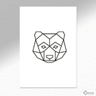 Kit De Placas Decorativas Animais Geométricos A4