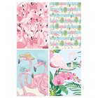 Kit de Placas Decorativas Flamingos Tropicais 4un 30x40cm