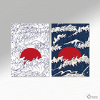 Kit De Placas Decorativas Japan Waves A4