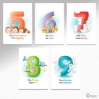 Kit De Placas Decorativas Números A4