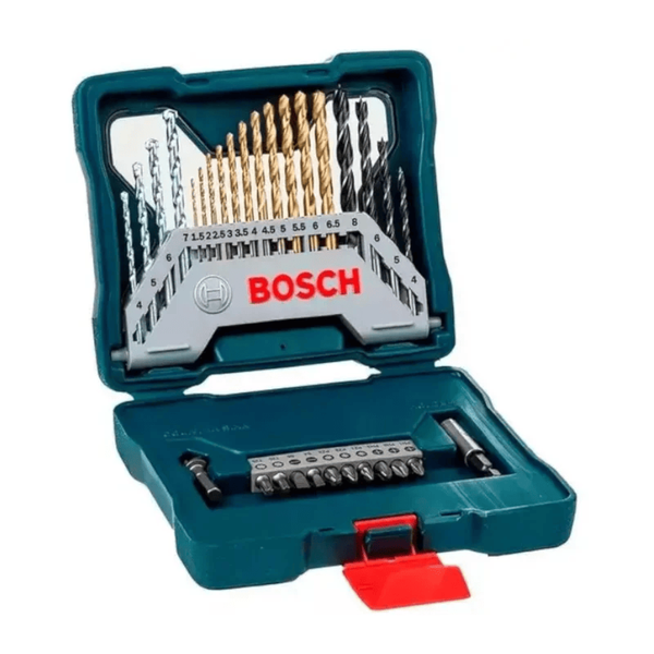 Kit De Pontas E Brocas Titânio Bosch X-line Azul 30 Peças