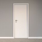 Kit de Porta de Giro Lisa Madeira Colméia Branco Max Esquerdo Eucaplac 210x60cm Eucatex