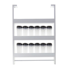 Kit De Porta Tempero De Geladeira Mdf Branco Com 12 Potes