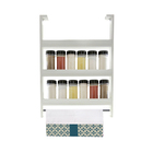 Kit De Porta Tempero De Geladeira Mdf Branco Com 12 Potes