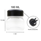 Kit De Porta Tempero Em Mdf Preto E 12 Potes Para Armazenamen